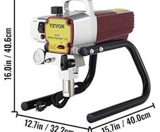 BRAND NEW 1500w High Pressure Airless Wall Paint Spray Gun Sprayer Spraying Machine with 15M High Pressure Pipe