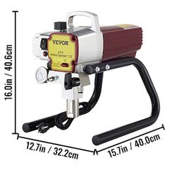 BRAND NEW 1500w High Pressure Airless Wall Paint Spray Gun Sprayer Spraying Machine with 15M High Pressure Pipe