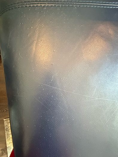 L shape navy leather couch