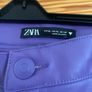 Zara Purple Faux Leather Straight Leg Trousers  Size XL UK 14 Image 4