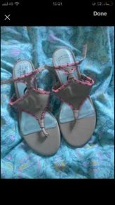 Designer sandals wedge heel size 5