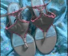 Designer sandals wedge heel size 5