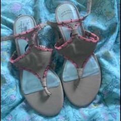 Designer sandals wedge heel size 5