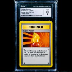 Super Potion 90/102 1999-2000 CGC 9 Mint Uncommon WOTC Base Set 1999 Pokemon Card Vintage Graded