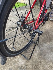 For 20-26" Wheels U-Shaped Bicycle Bike Metal Parking Stand Repair Maintenance Adjustable Portable Foldable Rack Frame