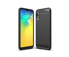 New Armor Cover For Samsung Galaxy A10e Case Carbon Fiber Design Black - FHT20SMK3