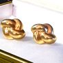 Vintage Hallmarked 9ct Gold 'Knot' Earrings Image 2