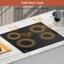Induction Hob, 4 Cooking Zone, 60 cm, 7200W, Continuous Low Power Heating, Booster, 9 Heat Levels, Timer, Auto Shut-Off, Child Safety Lock, Pan Sensor,Hard Wired, No Plug Image 4