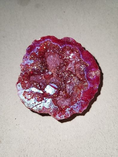 Geode flashy red specimen
