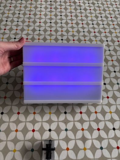 Lightbox with letters