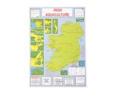 Bord Iascaigh Mhara Irish Aquaculture/Fishing/Fish Farms B2 Size Map/Poster 1989