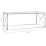 Coffee Table Silver 120x60x45 cm Stainless Steel and Glass Image 5