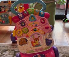 Pink VTech Baby Walker & Interactive Activity Centre