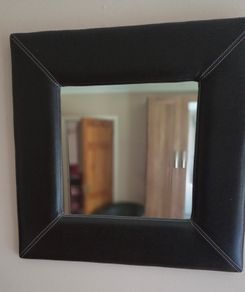 Mirror Brown leather frame Morris company Glasgow