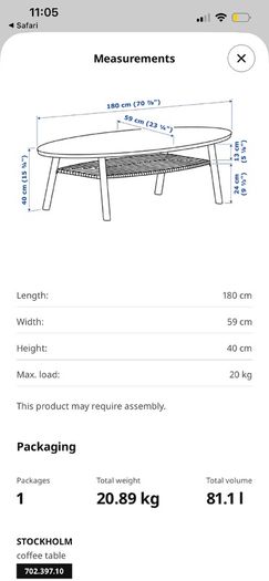 oval coffee table