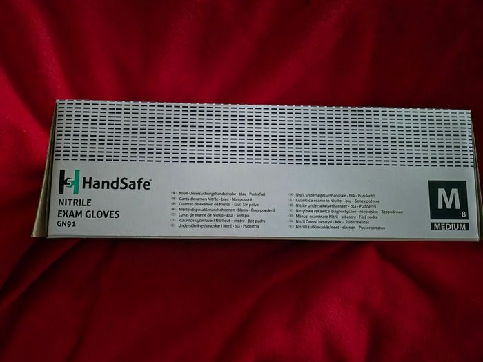 HandSafe GN91 Blue Nitrile Powder Free Examination Gloves