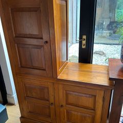 Indonesian Solid Teak Wood L-Shaped Caninet