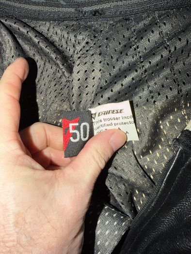 Dainese two piece leather motor bike jacket and trousers