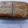 Vintage handmade hand-painted papier-mache  box. India. Kashmir Rare  Box Image 5