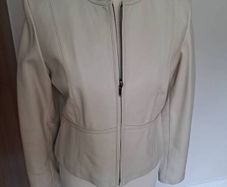 Stunning Cream Genuine Leather Jacket as New (12)