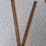 Antique 24 2FT Wood & Brass Pocket Ruler No. 25P Image 3