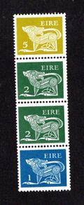 1977 Ireland Multivalue Rolls (se-tenarnd) Perf 14 X 14 1/2 Definitive Stamps Mint Never Hinged (MNH)
