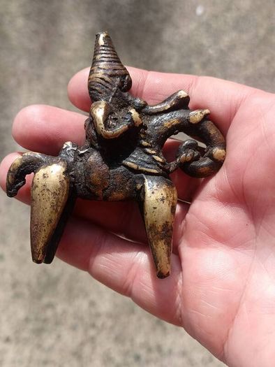 2 X Sokoto 19th Century Bronze Talisman Figures
