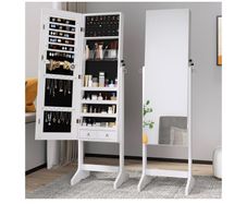 Free Stand Storage Mirror