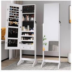 Free Stand Storage Mirror