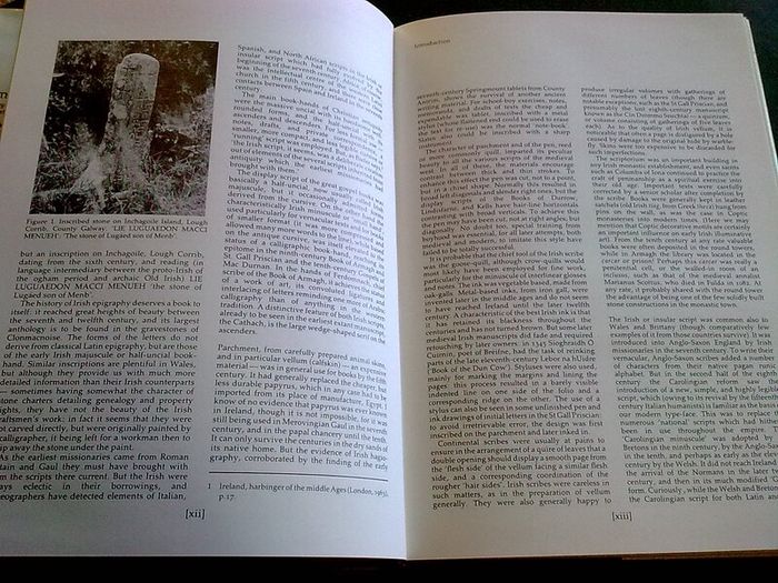 The Irish Hand Scribes and manuscripts with exemplar of scripts Ireland Dolmen