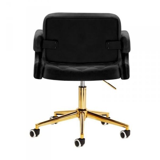 Black velvet swivel chair