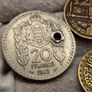Monaco 1947 20 Francs Coin and Maroco Coins x2 Image 6