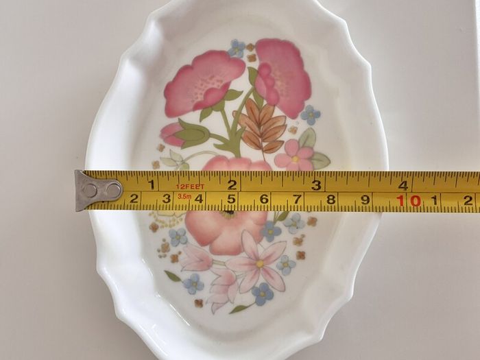 Vintage Bone China Floral Meadow Sweet pattern Trinket Dish by Wedgwood