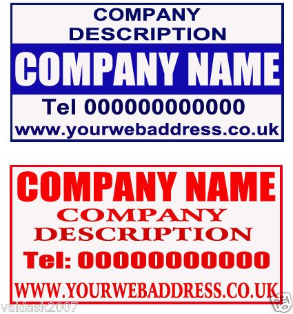Magnetic Car Van Taxi Signs 2x 600mm X300mm