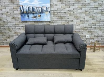 Pull Out Double Sofa Bed  2 Seater Fabric Sleeper