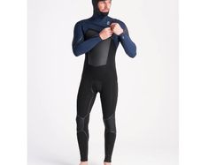 C-Skins NuWave Wired 5:4 Mens LQS Chest Zip Hooded Winter Wetsuit