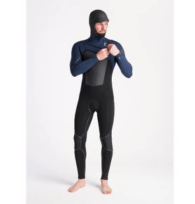 C-Skins NuWave Wired 5:4 Mens LQS Chest Zip Hooded Winter Wetsuit
