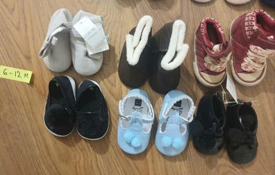 baby girl shoes gap, zara 6-12 months
