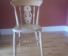 Vintage Hardwood Fiddle back chair.