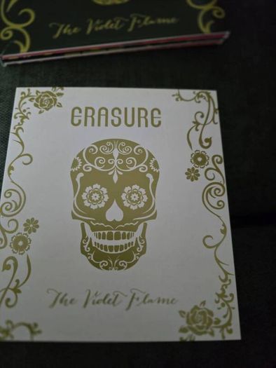 Erasure the violet flame triple cd signed by both Vince Clarke and singer Andy Bell,