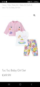 Tuc Tuc baby girl outfit 6-9 months BNWT