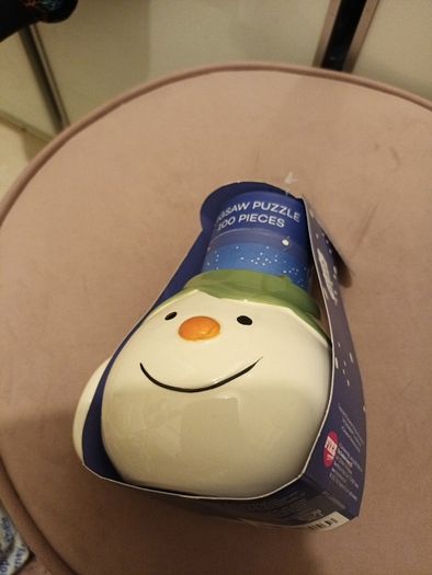 christmas snowman mug and jigsaw