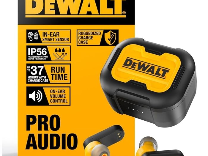 DeWalt Pro-X1 Jobsite True Wireless Earbuds with Charging Case