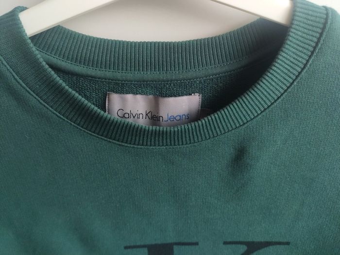 Calvin Klein Jeans Monogram Sweatshirt / Jumper Green Size S