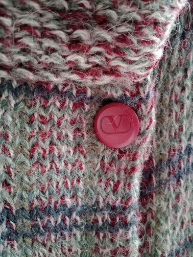 Authentic Valentino Miss V merino wool elegant mid length coat