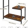 G-Shaped End Table Small Side Table for Living Room Corner Tables for Small Spaces,Balcony,Couch,Bedroom,Flower Stand Rustic Brown Image 3