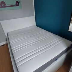 IKEA Malm double bed with mattress, perfect condition