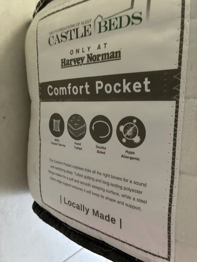 Single Mattress (Harvey Norman / Castle Beds) Comfort Pocket