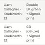 Liam Gallagher Signed  Poster & Knebworth CD Image 5
