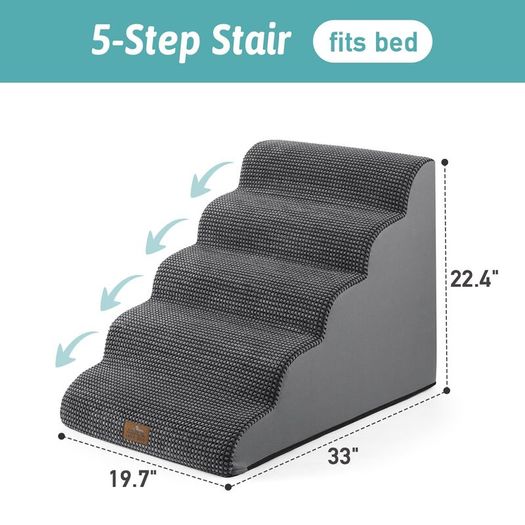 Large 5-Step Dog Stairs